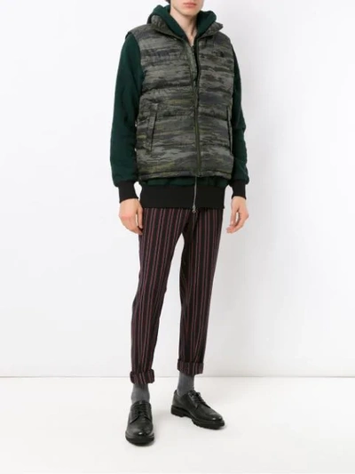 Shop À La Garçonne Waistcoat Quilted Jacket In Green