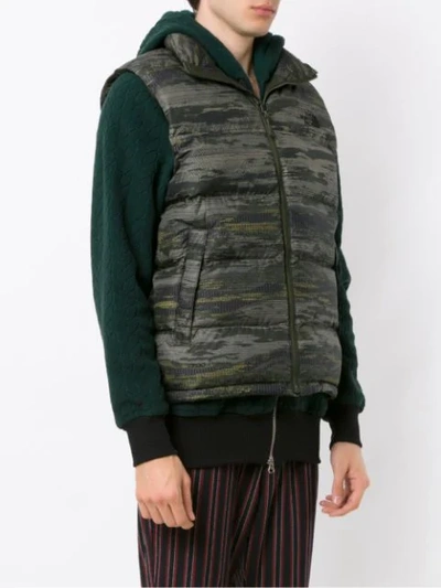 Shop À La Garçonne Waistcoat Quilted Jacket In Green