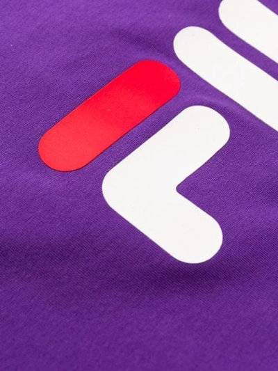 Shop Fila Logo Print T-shirt In A033 Tillandsia Purple