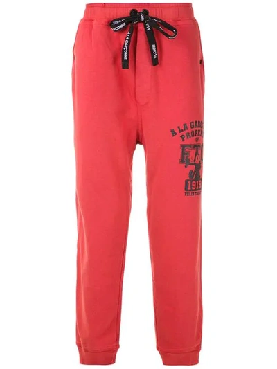 Shop À La Garçonne + Hering Zipped Sweatpants In Red