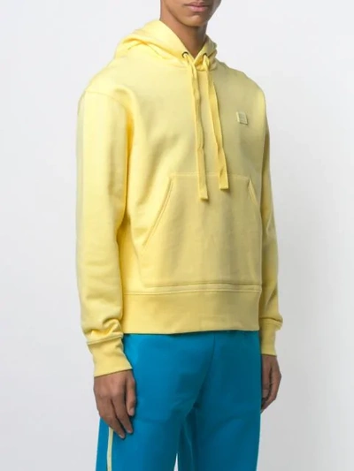 Shop Acne Studios Hooded Sweatshirt In Yellow
