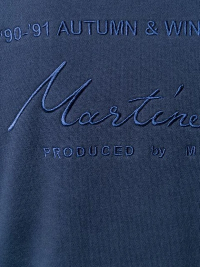 Shop Martine Rose Classic Plain Hoodie In Blue