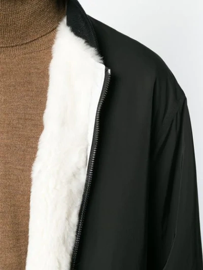 Shop Liska Long Padded Fur Coat In Black