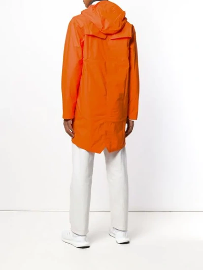 Shop Rains Water-resistant Hooded Coat - Orange