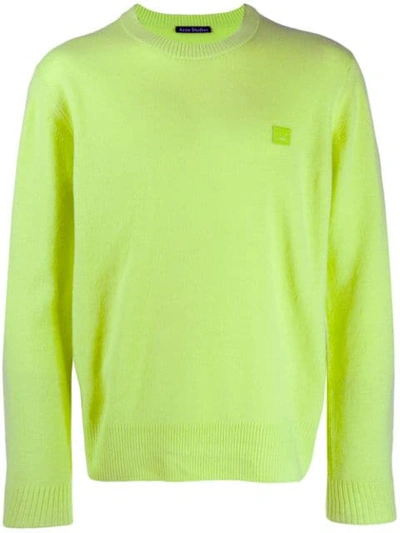 Shop Acne Studios Crew Neck Sweater In Green