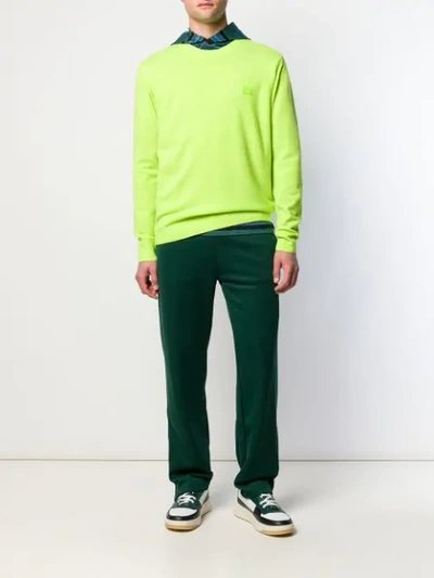 Shop Acne Studios Crew Neck Sweater In Green