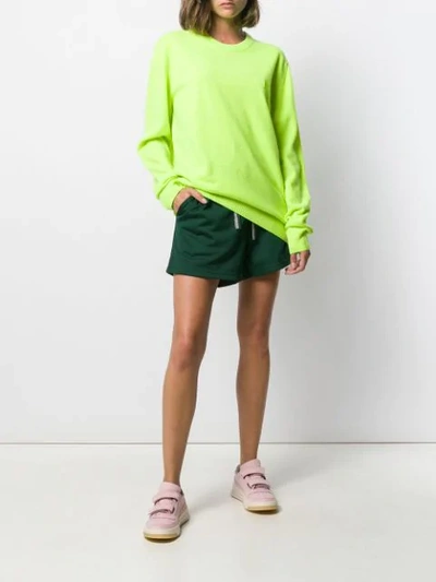 Shop Acne Studios Crew Neck Sweater In Green