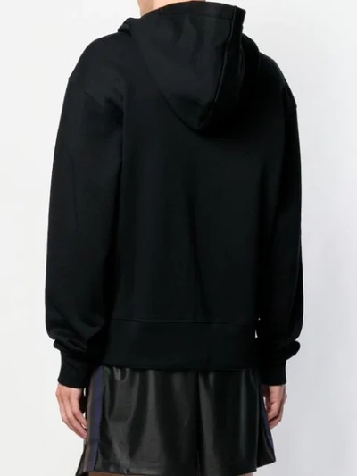 Shop Acne Studios Ferris Zip Face Hooded Sweatshirt In Black