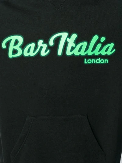 Shop Sacai Bar Italia Hoodie In Black