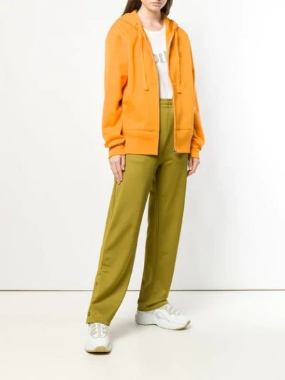 Shop Acne Studios Hooded Sweatshirt In Orange