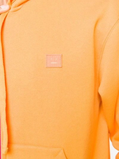 Shop Acne Studios Hooded Sweatshirt In Orange