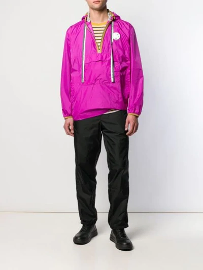 Shop Acne Studios Hooded Anorak Jacket In Pink