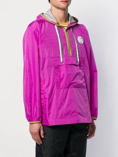 Shop Acne Studios Hooded Anorak Jacket In Pink