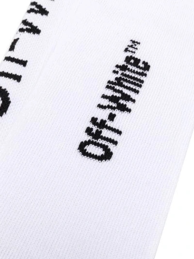 Shop Off-white Socken Mit Diagonalen Streifen In 0110 White Black