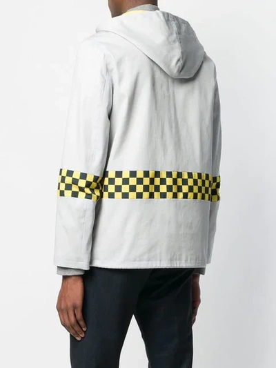 Shop Anglozine Pause Windbreaker Jacket In Grey