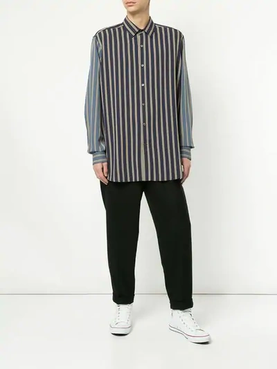 Shop Ports V Striped Shirt In Blue