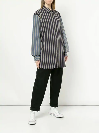 Shop Ports V Striped Shirt In Blue