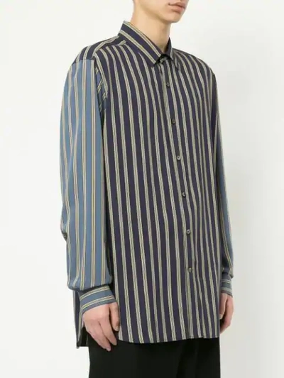 Shop Ports V Striped Shirt In Blue