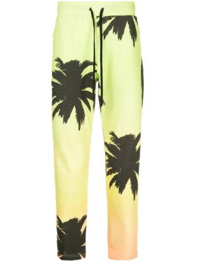 Shop Ports V Jamaica Print Track Trousers In Yellow