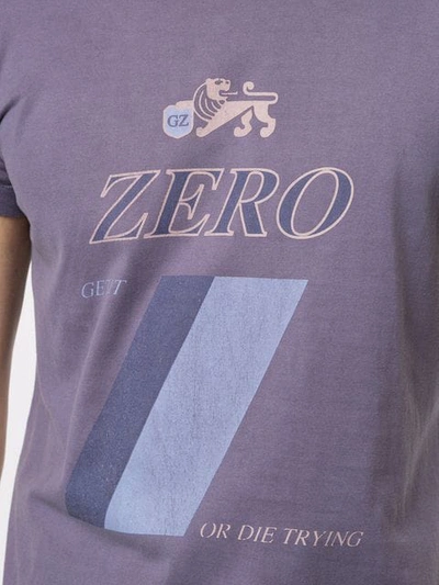 Shop Ground Zero Zero Printed T-shirt In Purple