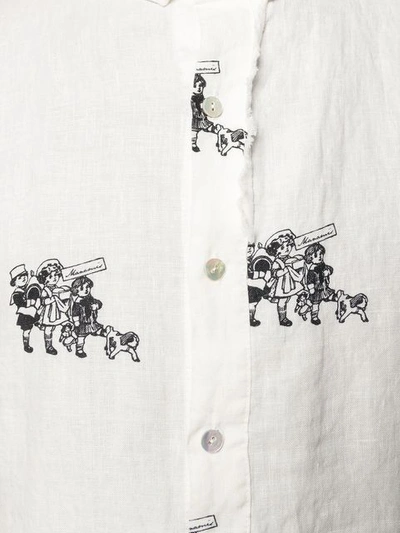 Shop Aleksandr Manamïs Children Print Shirt In White