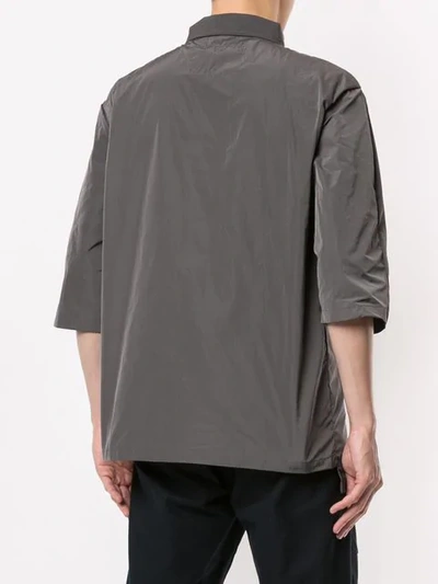 Shop A-cold-wall* Deconstructed Nylon Shirt In Grey