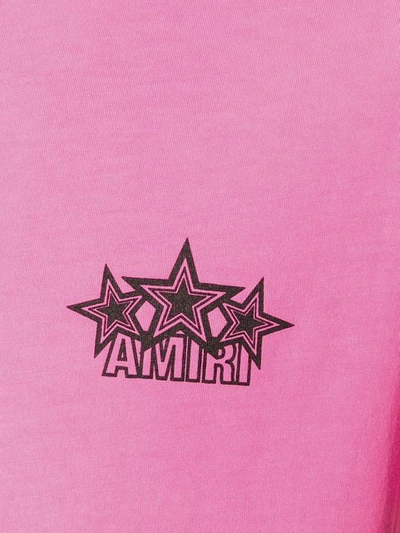 Shop Amiri Logo Print T In Pink