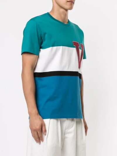 Shop Ports V Striped Logo T-shirt In Multicolour