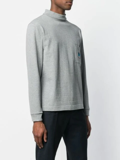 Shop Anglozine 'zine' Sweatshirt Mit Stehkragen In Grey