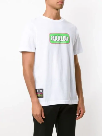 Shop Àlg Slogan Print T-shirt - White
