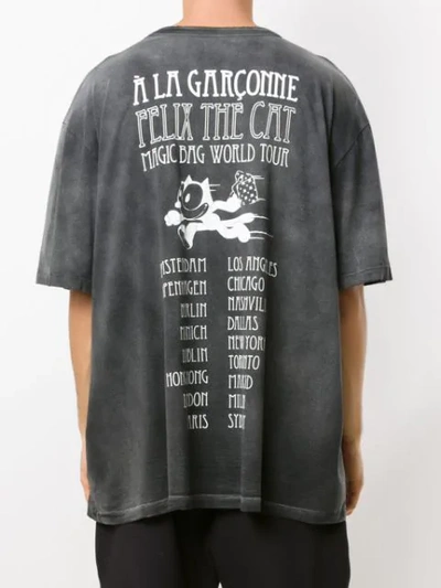 À LA GARÇONNE MAGIC BAND WORLD' À LA GARÇONNE HERING印花T恤 - 灰色
