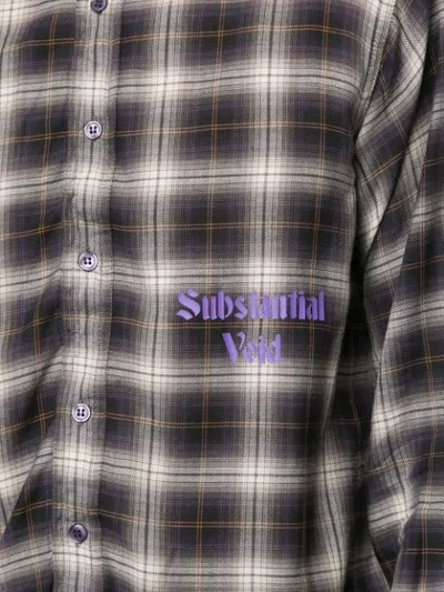 Shop Ground Zero Substantial Void Checked Shirt In Purple