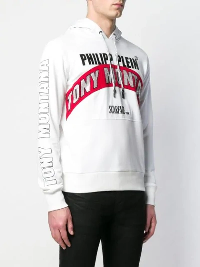 Shop Philipp Plein Scarface Hoodie In White