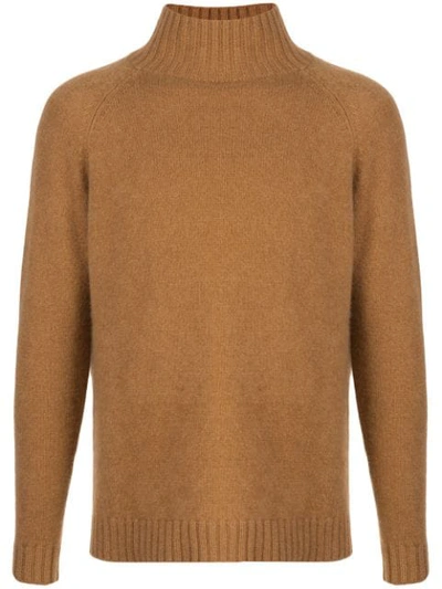 Shop The Elder Statesman Highland Turtleneck Cashmere Sweater In Brown