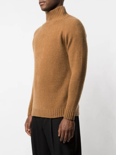Shop The Elder Statesman Highland Turtleneck Cashmere Sweater In Brown