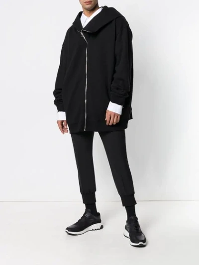 Shop Yuiki Shimoji Rear Print Jacket - Black