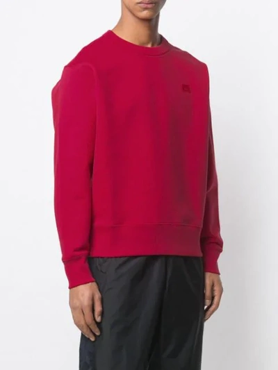Shop Acne Studios Regular Fit Sweatshirt In Red