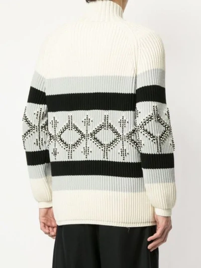 Shop Ports V Intarsia Knit Jumper In Multicolour