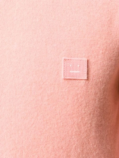 Shop Acne Studios Nalon Face Jumper In Pink