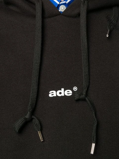 Shop Ader Error Logo Print Hoodie In Black