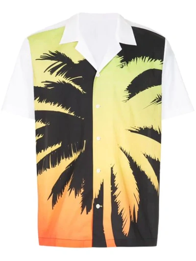 Shop Ports V Palm Tree Front Print Shirt In White