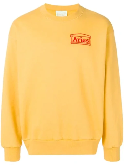 Shop Aries Sweatshirt In Yellow