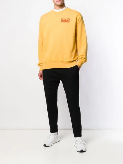 Shop Aries Sweatshirt In Yellow