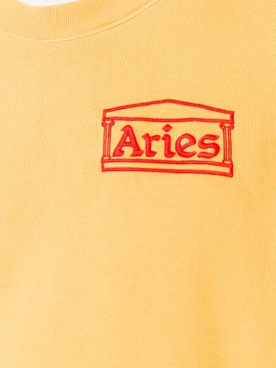 Shop Aries Sweatshirt In Yellow