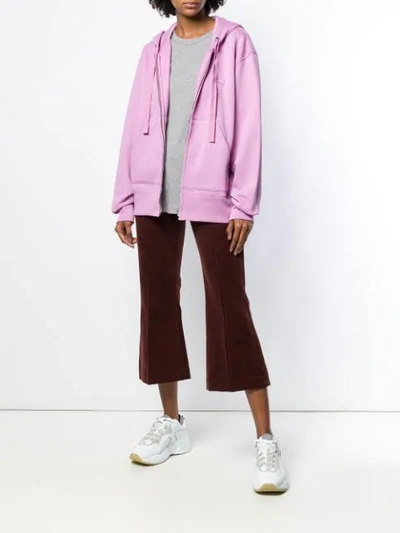 Shop Acne Studios Ferris Zip Face Sweatshirt - Purple