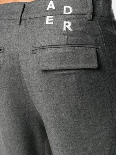 Shop Ader Error Straight Leg Trousers In Grey