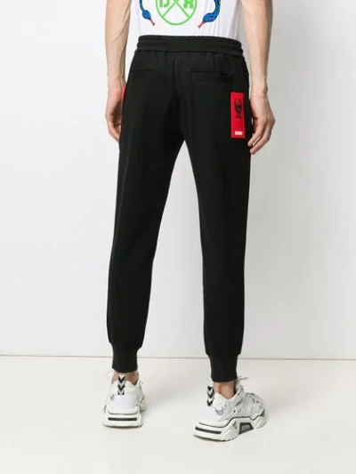 Shop Ktz Jogging Tapered Trousers In Black