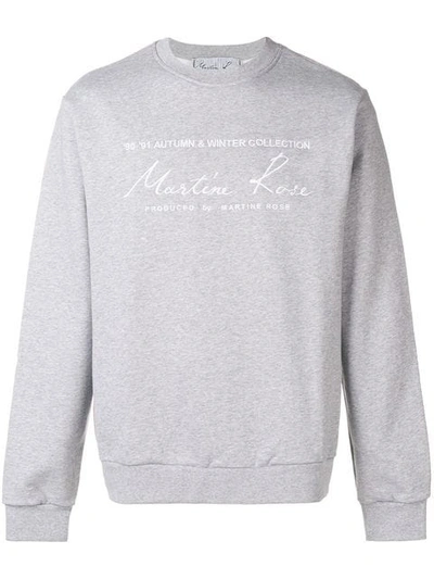 Shop Martine Rose Oversized Fit Sweatshirt In Grey