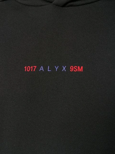 1017 ALYX 9SM LOGO PRINT HOODIE - 黑色