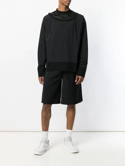 Shop Odeur Layered Look Sweatshirt In Black